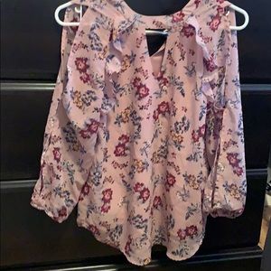 Floral over the shoulder blouse